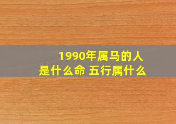 1990年属马的人是什么命 五行属什么